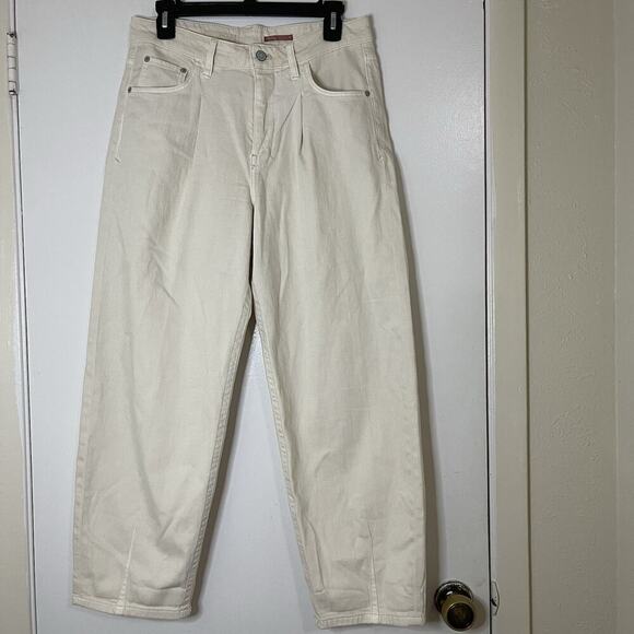 Anthropologie Pilcro and the letterpress the breaker high rise beige jeans Sz 27 - Picture 1 of 6